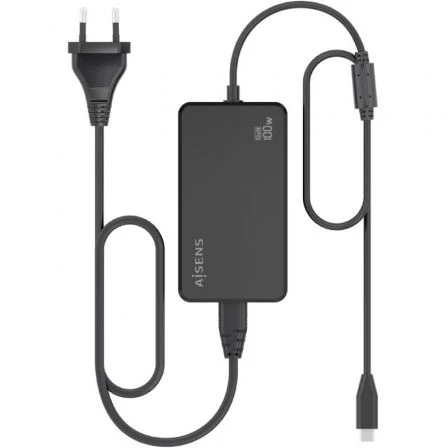 AISENS Cargador de Sobremesa GaN 100W PD3.0 USB-C Negro ASCH-1PD100D070-BK AISENS Cargador de Sobremesa GaN 100W PD3.0 USB-C Negro ASCH-1PD100D070-BK